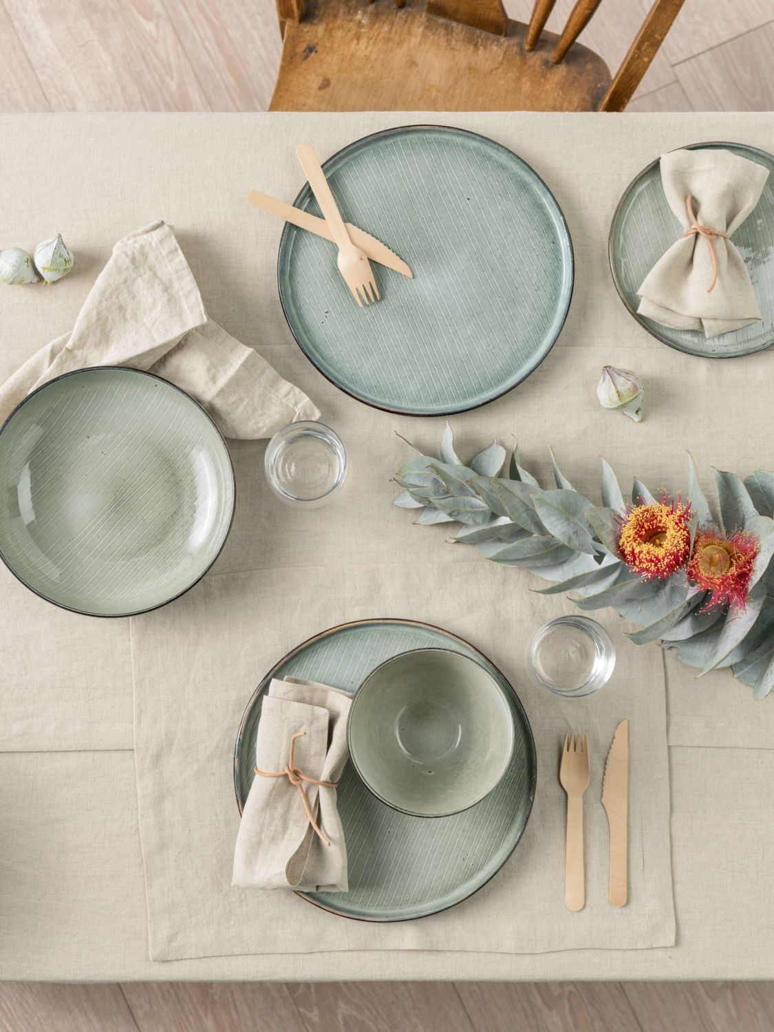 Beige Linen Table Placemat Set-1