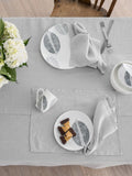 Silver Grey Linen Table Placemat Set-0