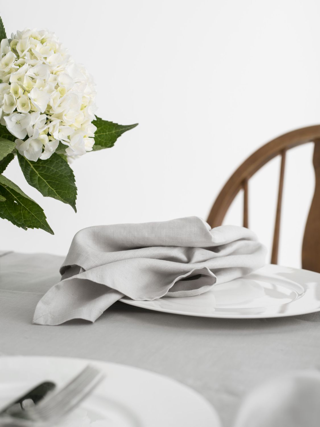Silver Grey Linen Napkin Set-2