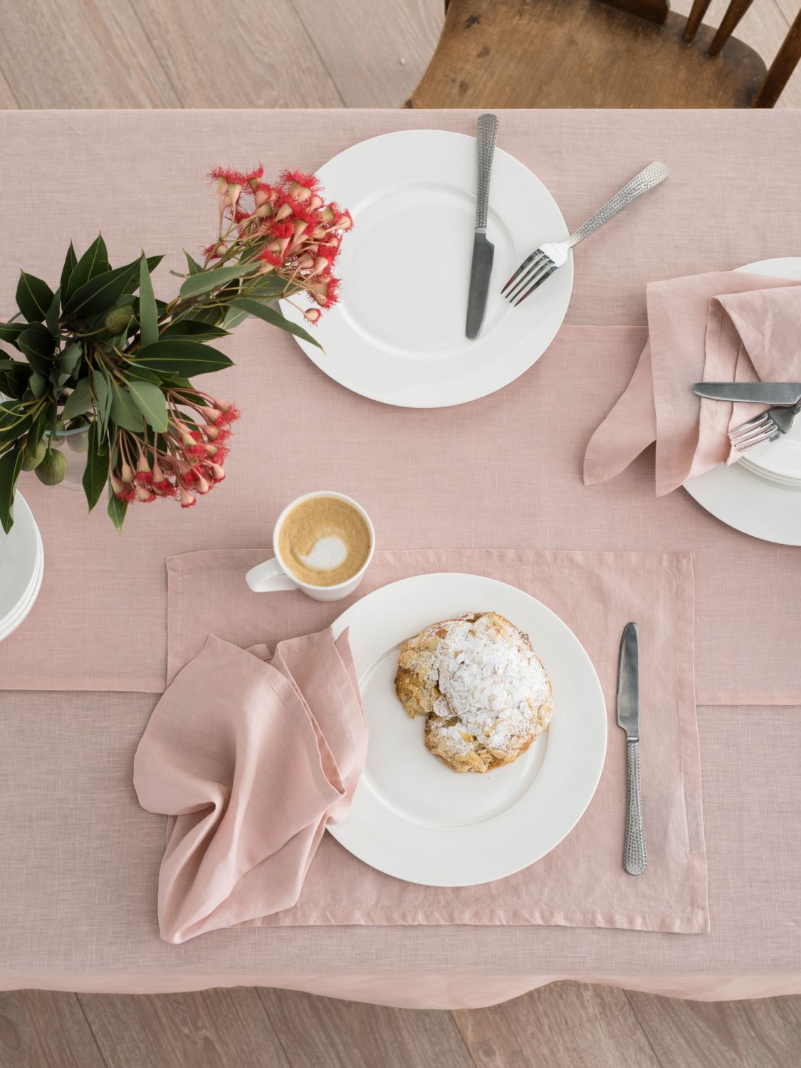 Powder Pink Linen Table Placemat Set-1