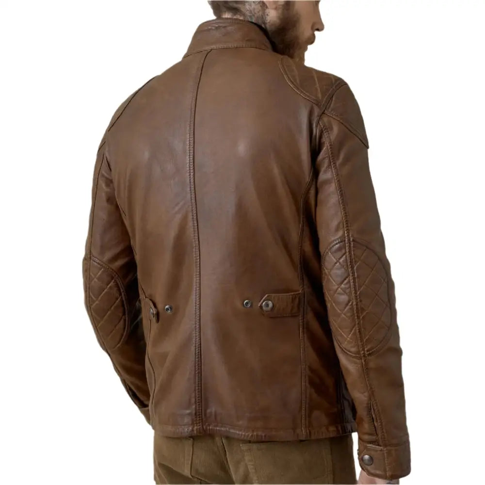 Men’s Walnut Leather Field Jacket for Men-2