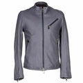 Men’s Leather Slim Fit Motorcycle Jacket-0