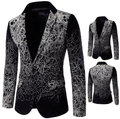 Men's black and grey party suit with knit details-3