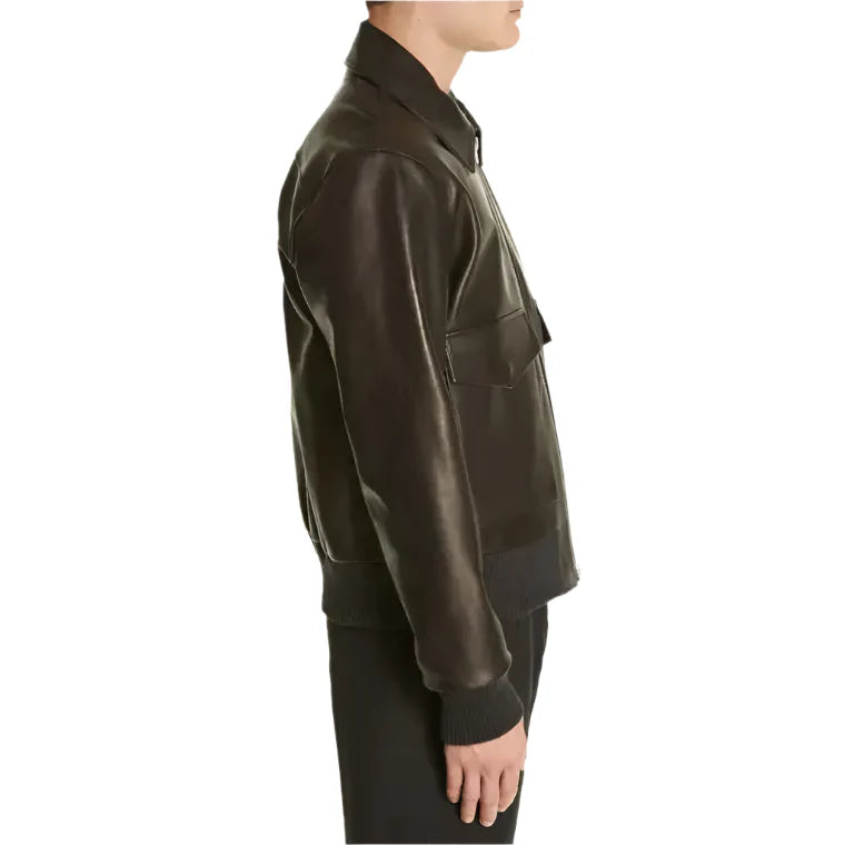 Men’s Black Leather Jacket – Classic Style-2
