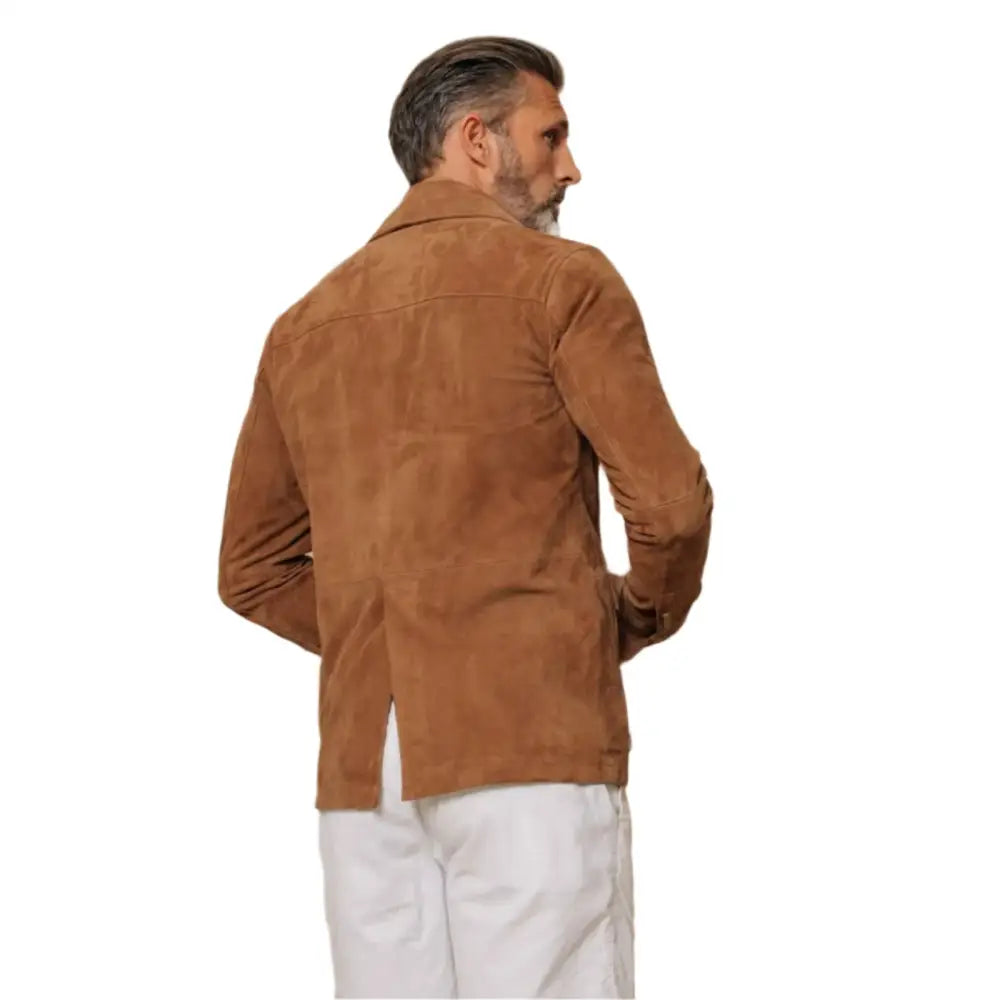 Men’s Brown Suede Field Jacket-1