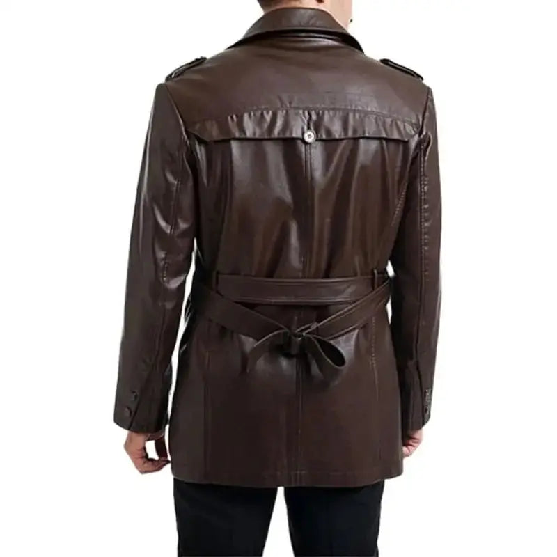 Men’s Brown Motorcycle Leather Jacket-2