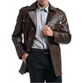 Men’s Brown Motorcycle Leather Jacket-0