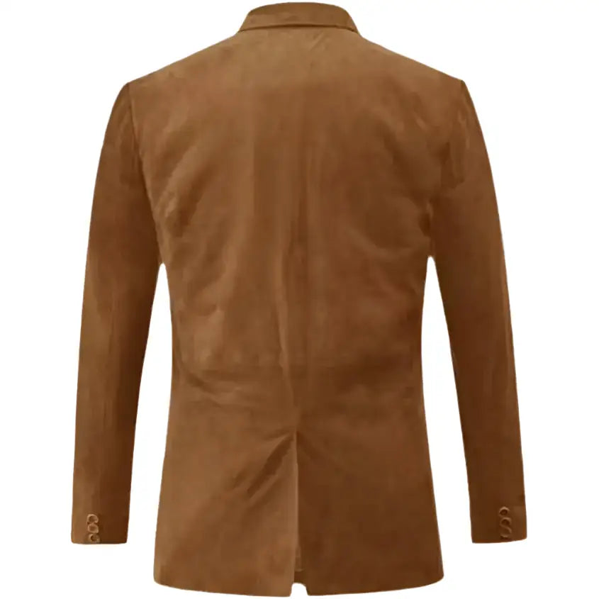 Men’s Suede Leather Blazer Coat-1