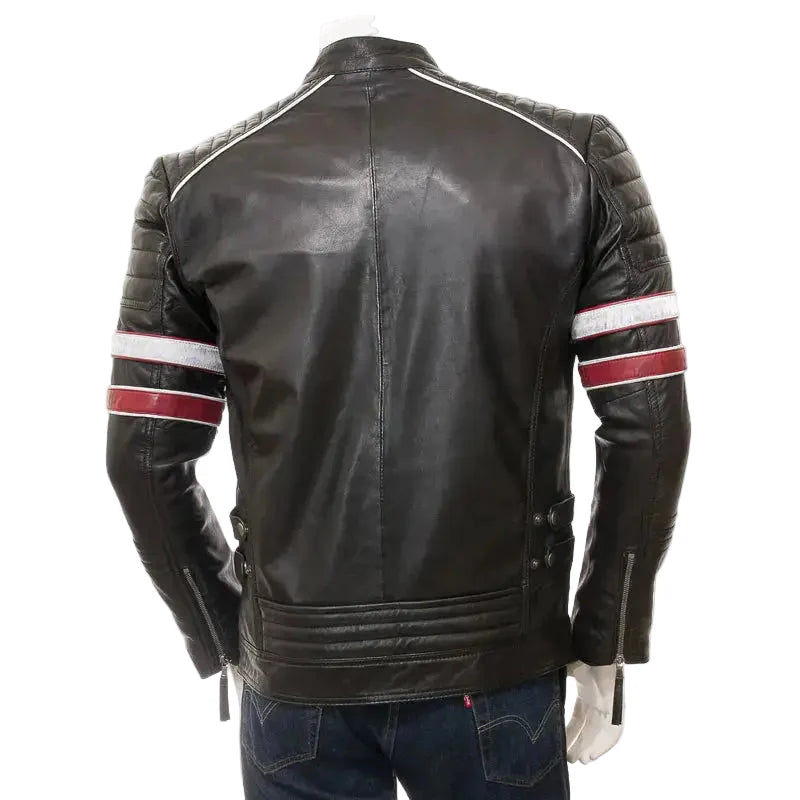 Men’s Classic Racing Leather Jacket-1