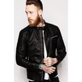Men’s New Leather Biker Jacket-0