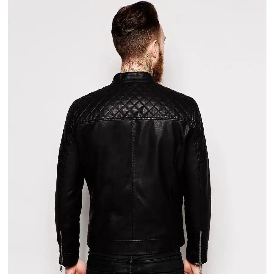 Men’s New Leather Biker Jacket-1
