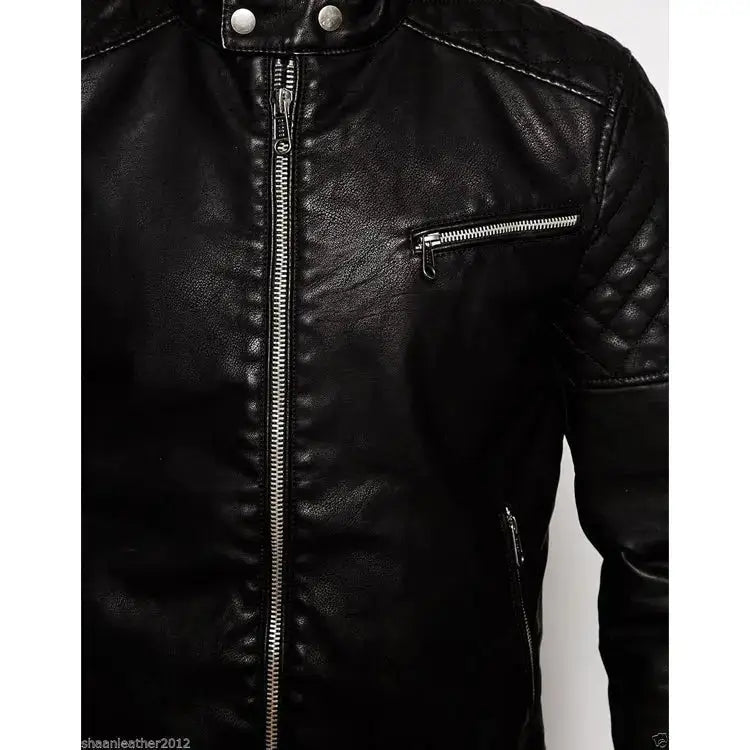 Men’s New Leather Biker Jacket-2
