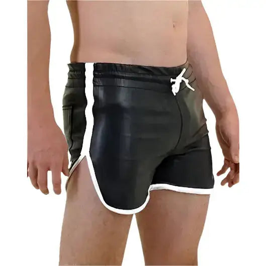 Men’s Genuine Leather Gym and Beach Shorts-2