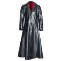 Men's Gothic Steampunk PVC Leather Coat-0