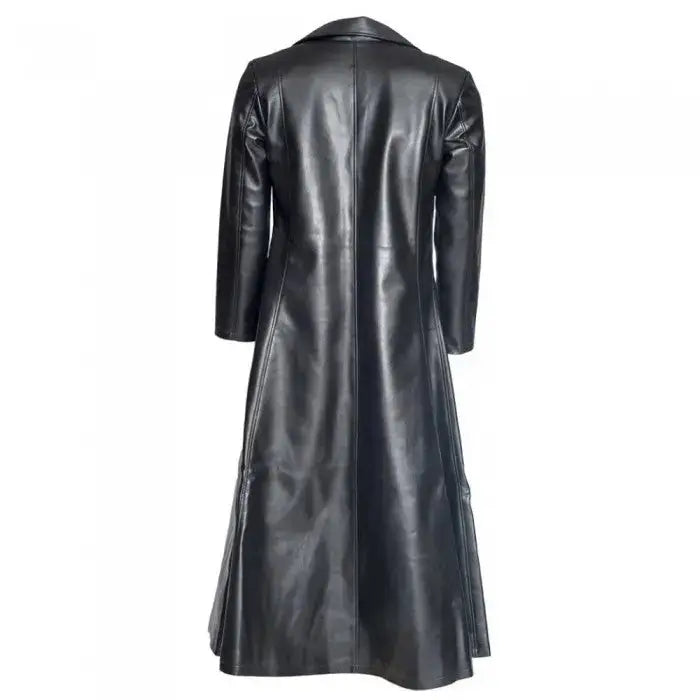 Men's Gothic Steampunk PVC Leather Coat-1