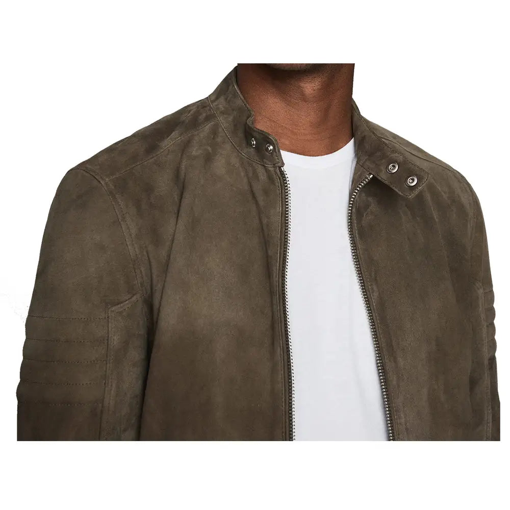 Men’s Suede Motorcycle Rider Jacket-3