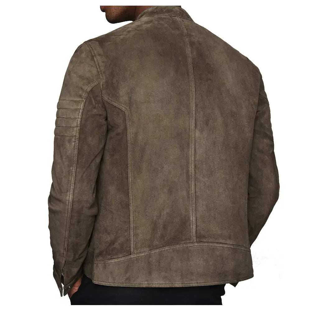 Men’s Suede Motorcycle Rider Jacket-1