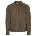 Men’s Suede Motorcycle Rider Jacket-0