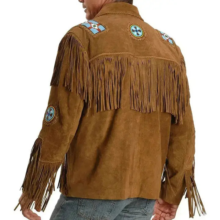 Men’s Suede Western Leather Jacket-2