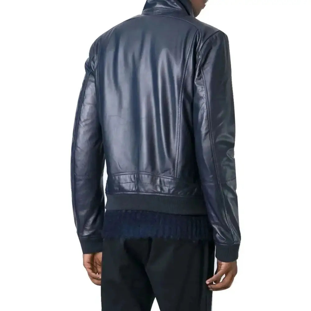 Mens New Original Leather Bomber Jacket-1