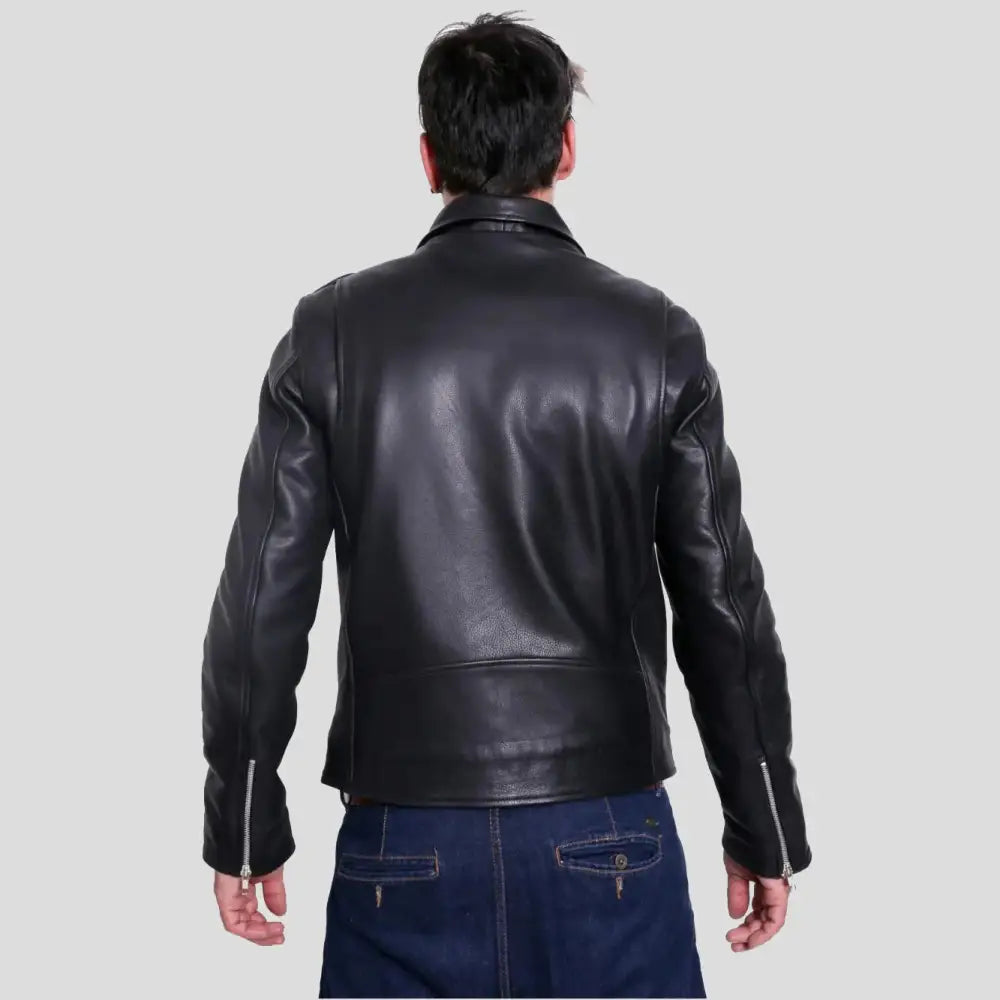 Men’s Premium Buffalo Leather Motorcycle Jacket – Winter Biker Brando-1