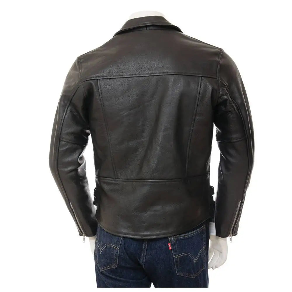 Men’s Leather Moto Biker Jacket-1