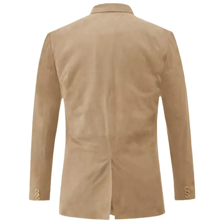 Men’s Suede Leather Blazer Coat-4