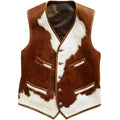 Men’s Cowhide Western Vest Leather-0