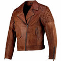 Mens Vintage Brown Leather Jacket-0