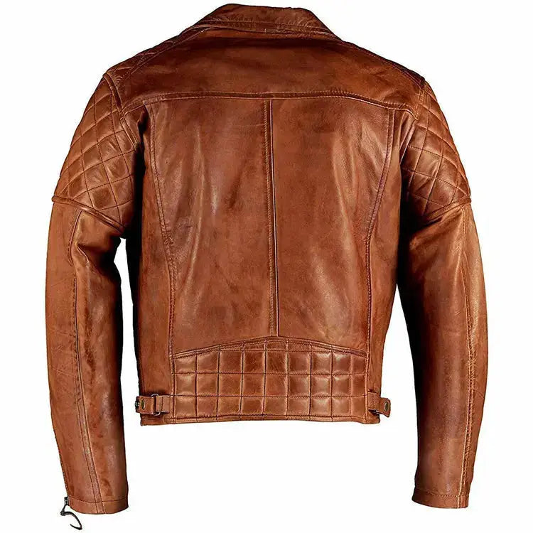 Mens Vintage Brown Leather Jacket-1