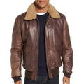 Waxed Cowhide Bomber Jacket-0