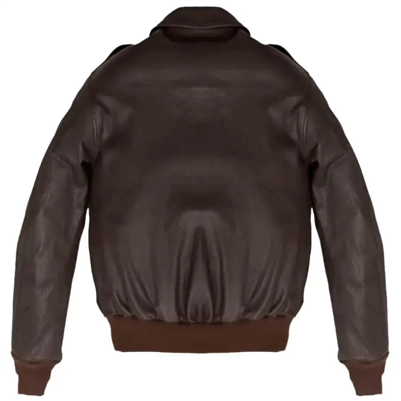 Men’s Wing Collar Leather Bomber Jacket-1