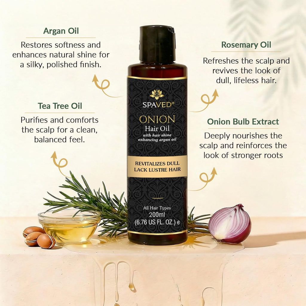 Natural Hair Growth Oil with Rosemary, Argan & Onion - Repairs Damage & Adds Shine-2