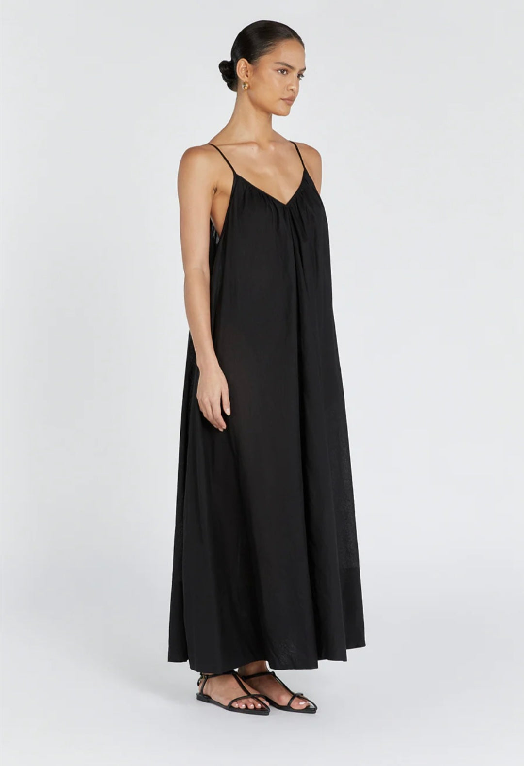 Black Cotton MaxiDress-3