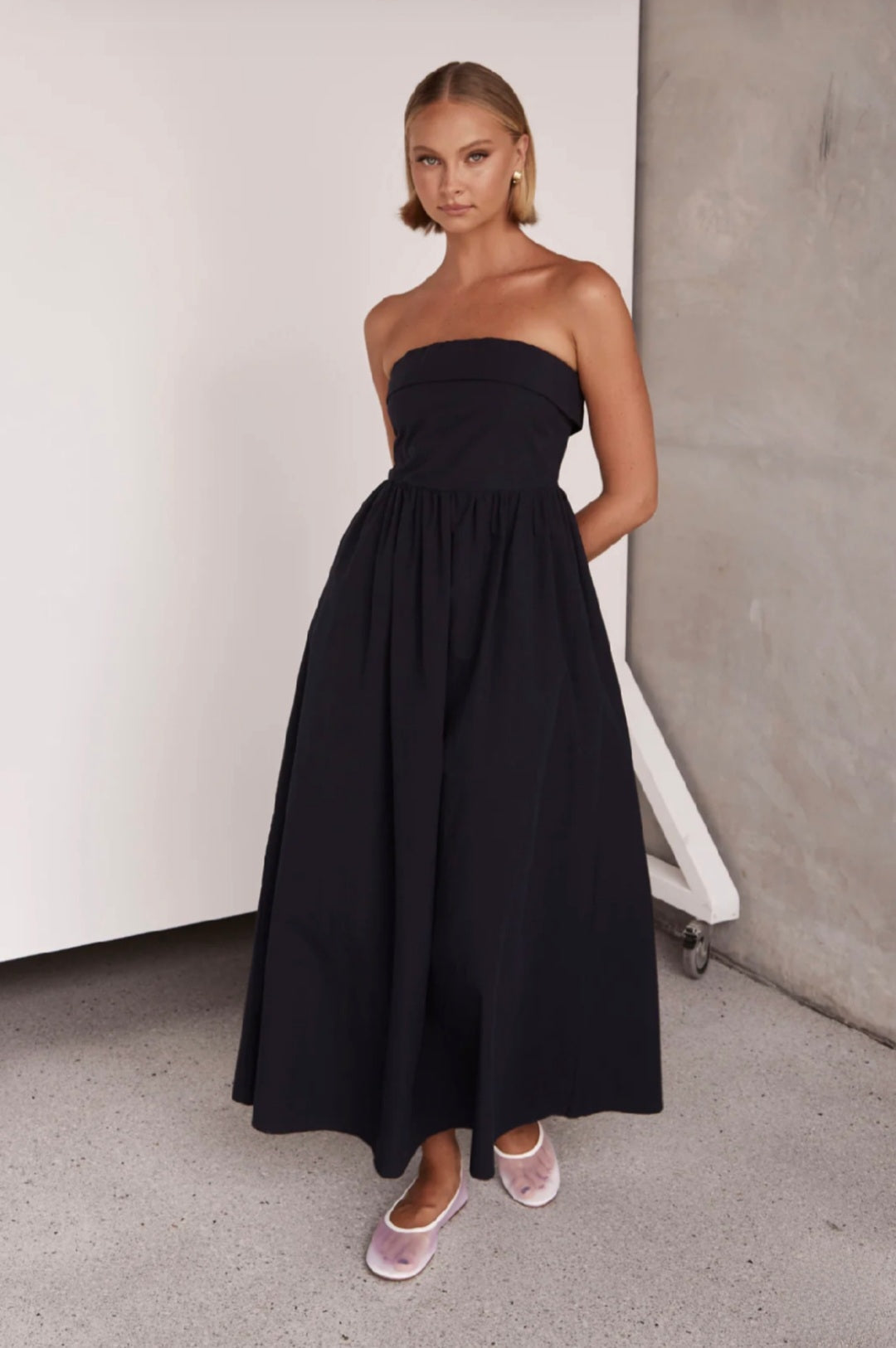 Black Cotton Dress-2