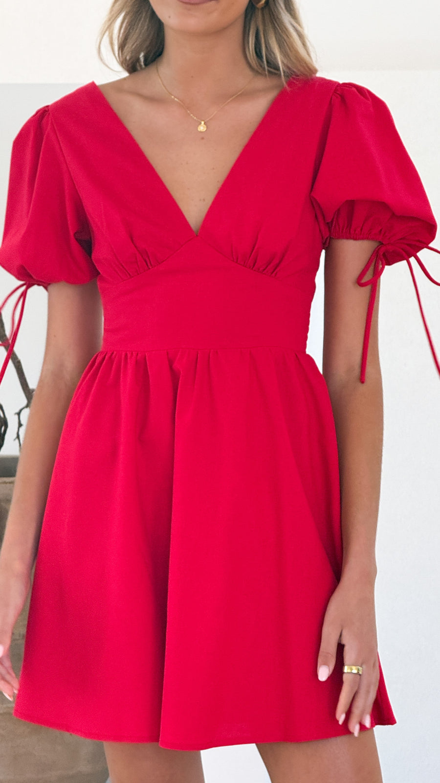 Mini Red Dress-3