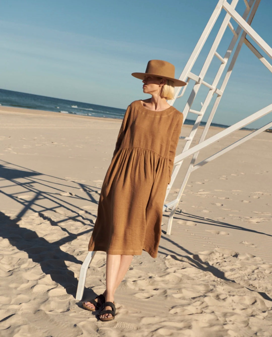 Brown Linen Dress-2