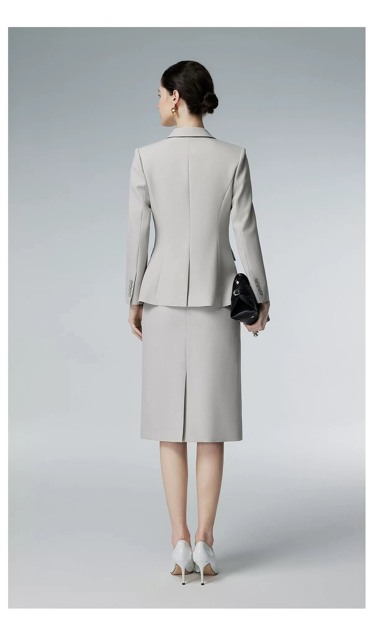 Tailored Light Grey Pantsuit-4