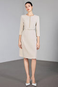 The Ivory Poise Midi Dress-1