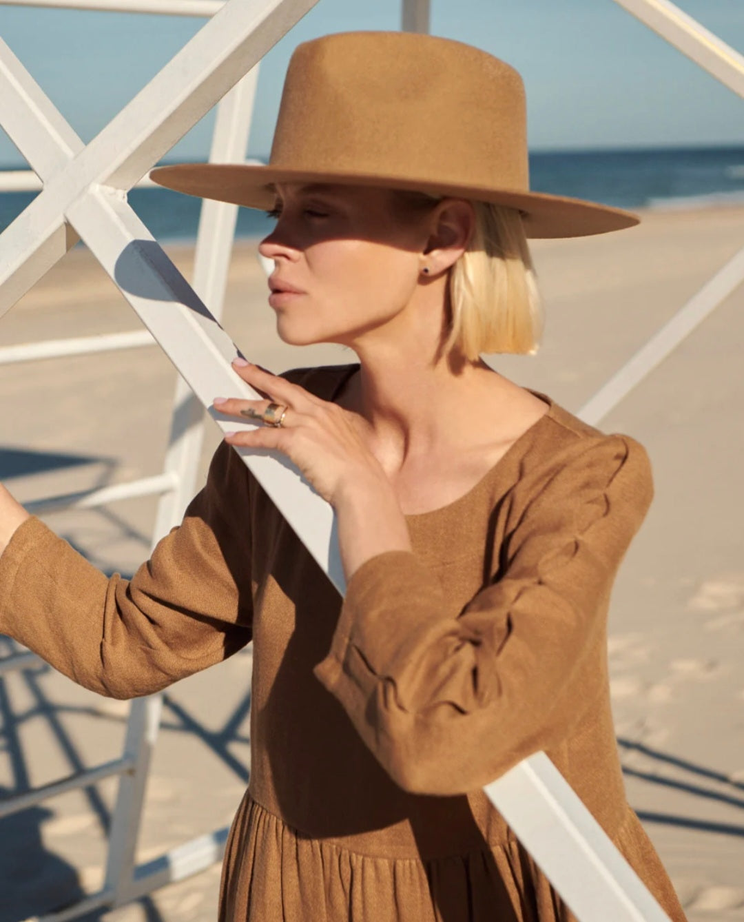 Brown Linen Dress-4