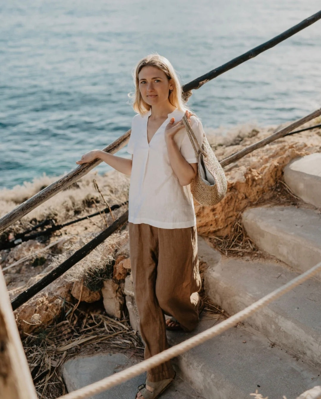 White Linen Top-1