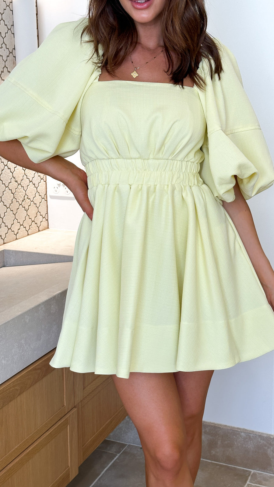 Butter Yellow Dress-4
