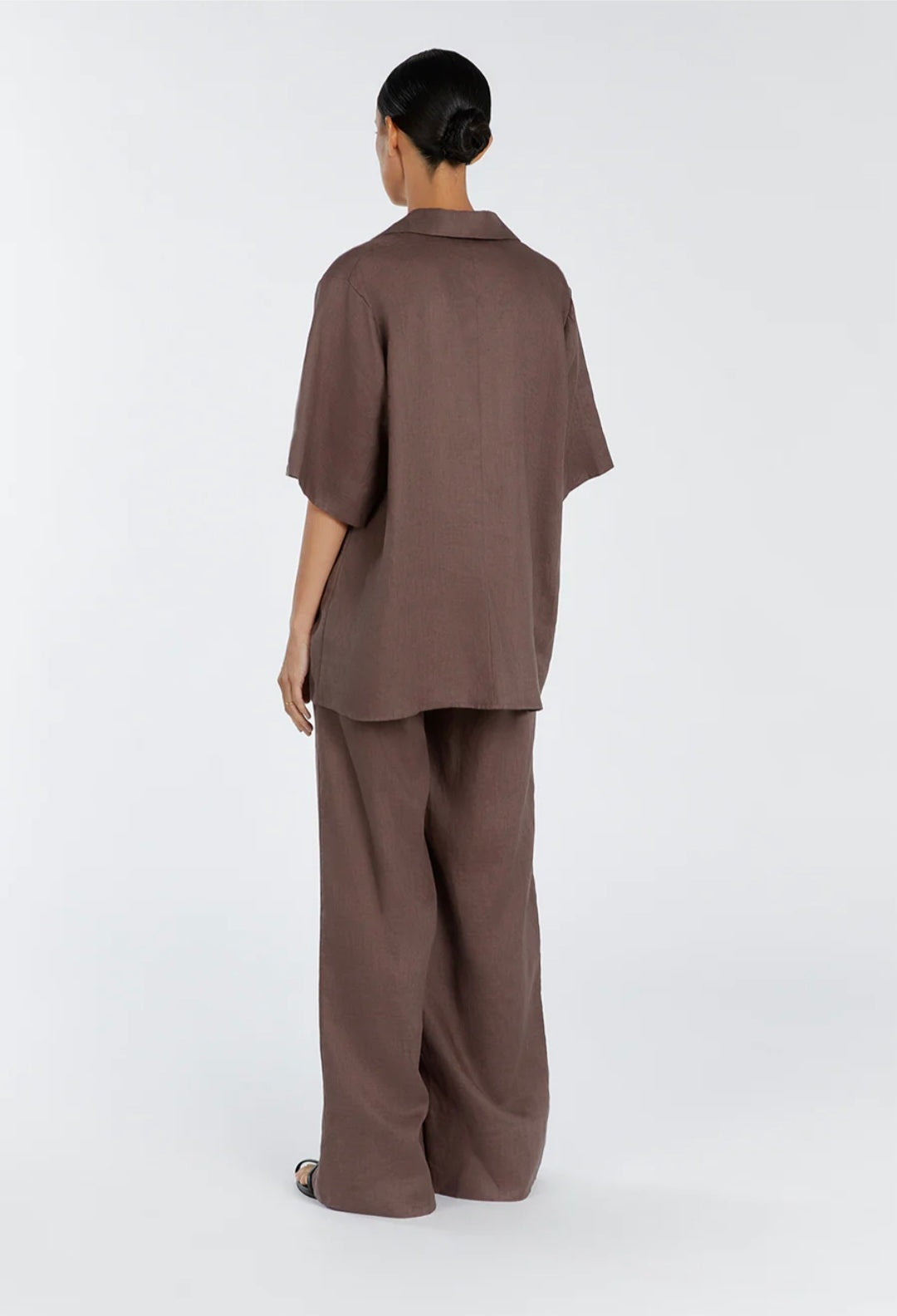 Brown Linen Co ord set-4