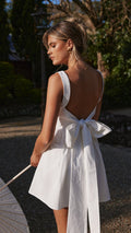 Portofino Linen Fit-and-Flare Mini Dress (syncee)-0
