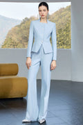 The Belgravia Sculpted Tailored Suit – Powder Blue-0