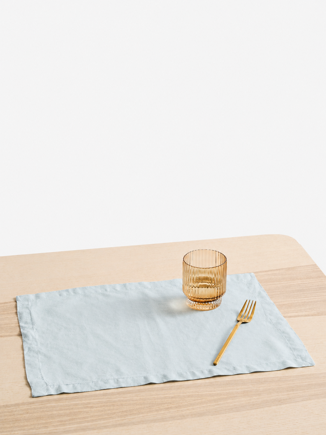 Powder Blue Linen Table Placemat Set-0