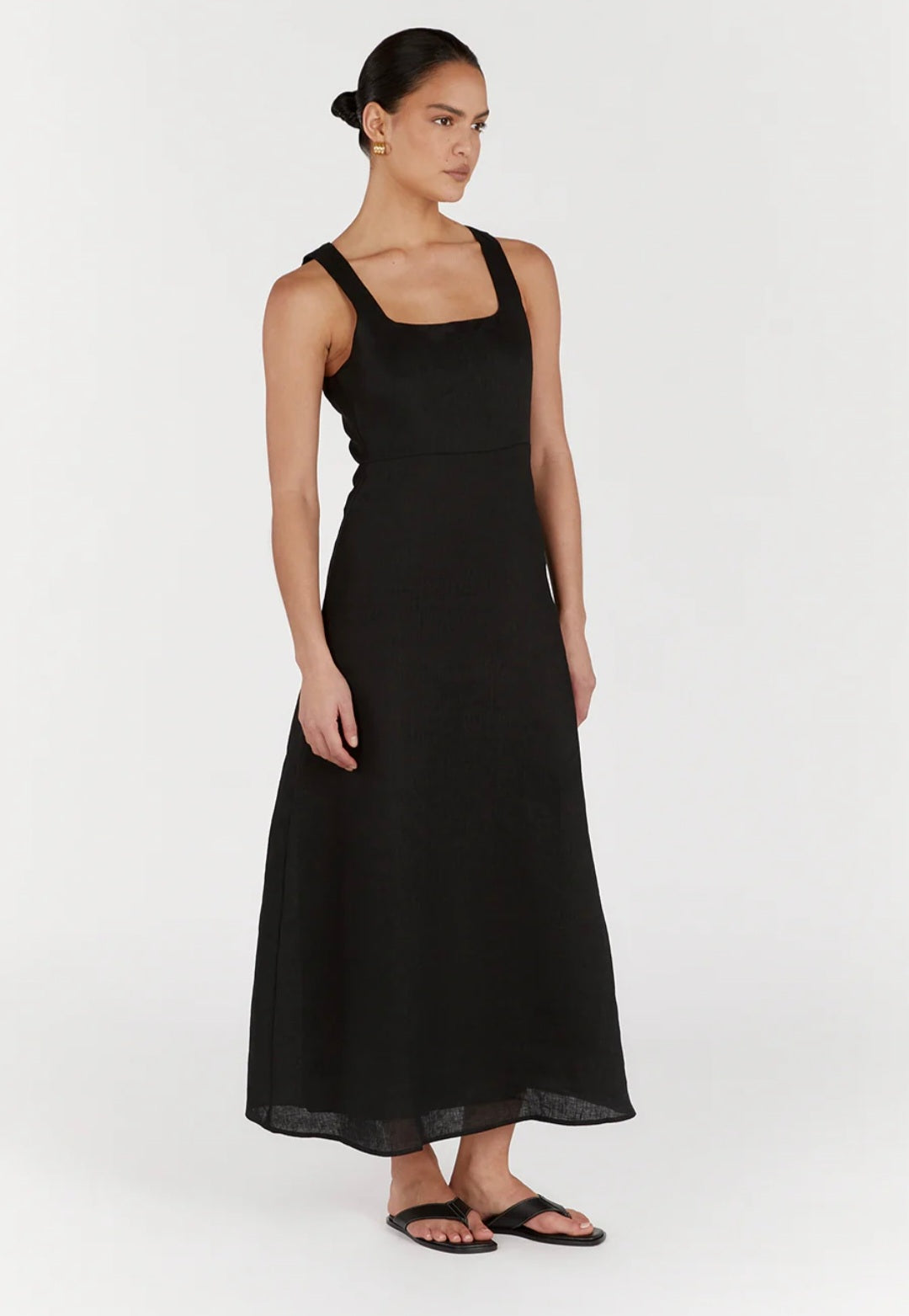 Black Linen Dress-1