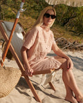 Nude Linen Shirt Dress-0
