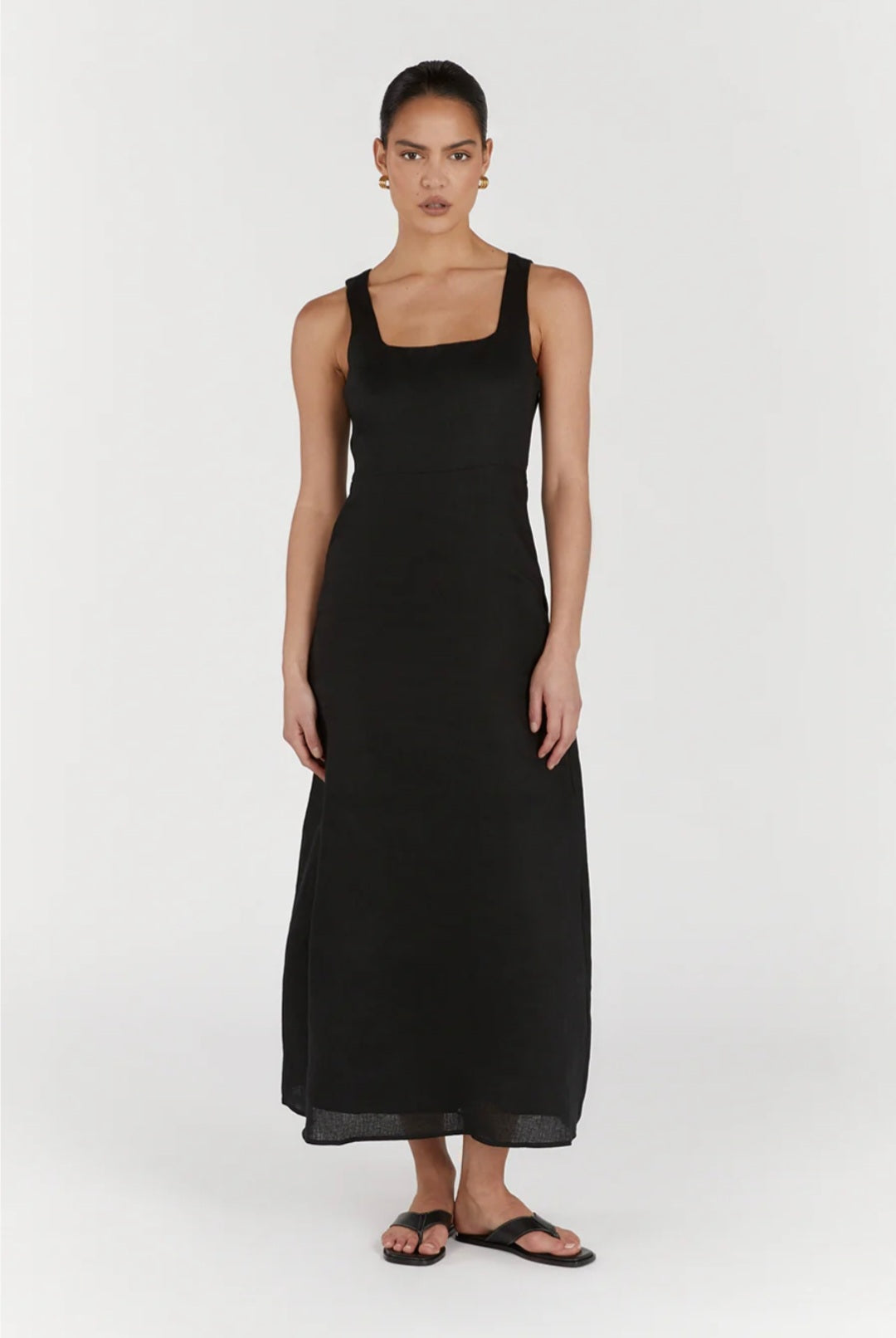 Black Linen Dress-0