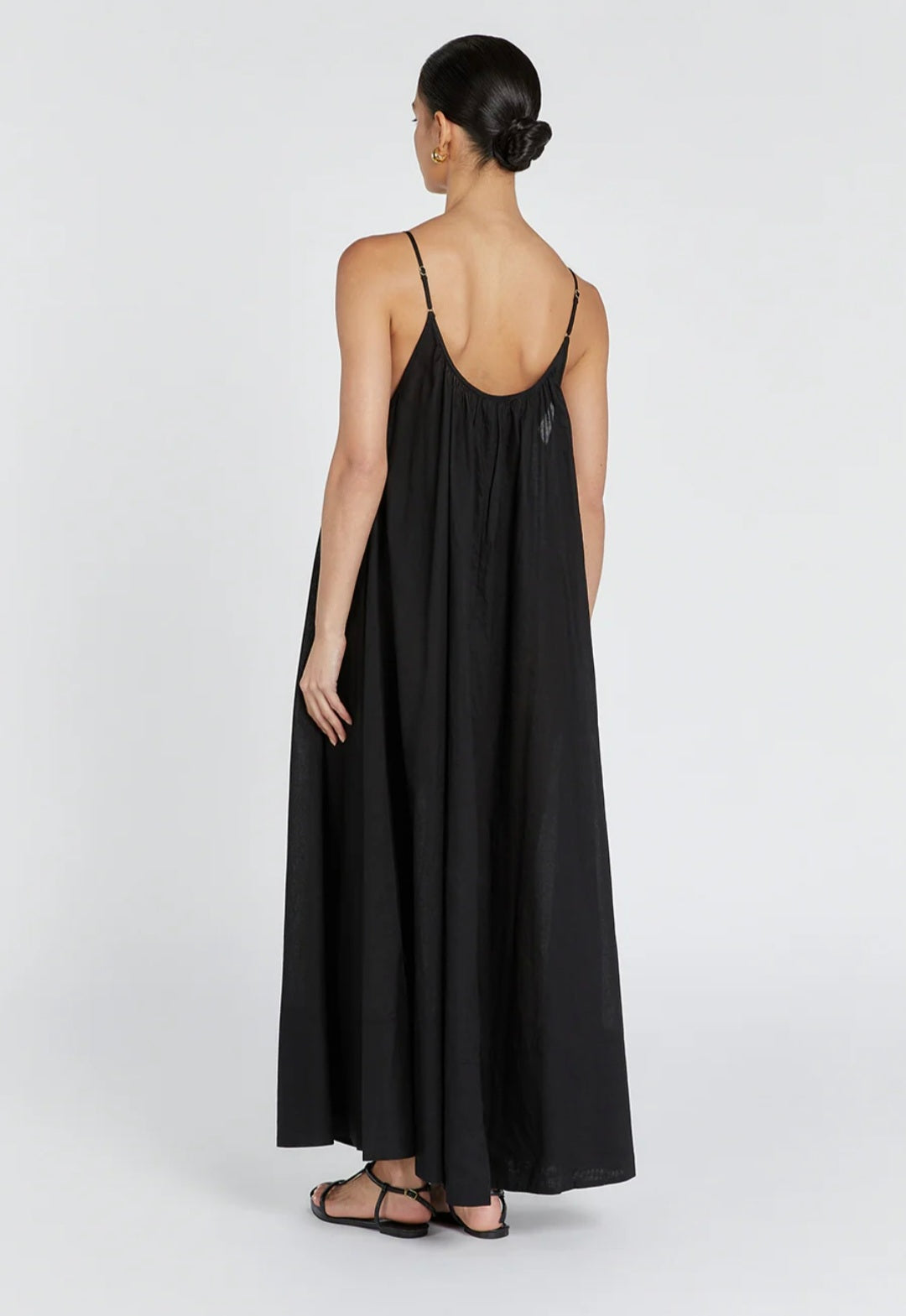 Black Cotton MaxiDress-4
